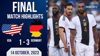 USA 1-3 GERMANY | FRIENDLY MATCH | EXTENDED HIGHLIGHTS | 14-10-2023