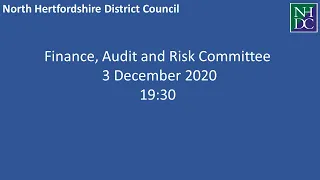 Meeting: Finance, Audit and Risk Committee - 3 December 2020