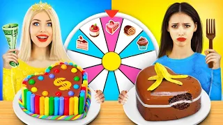 Desafio da Decoração de Bolos: Rico VS Pobre | 24 Horas de Sobremesas Caras & Baratas por RATATA