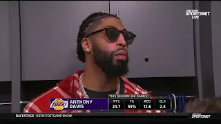 Anthony Davis POSTGAME INTERVIEWS | Los Angeles Lakers beat Milwaukee Bucks 128-124