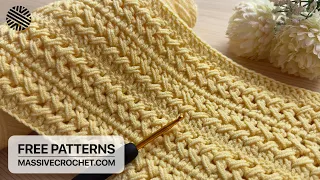 EASY Crochet Pattern for Beginners! 💛 CHARMING Crochet Stitch for Scarf, Blanket & Sweater