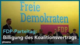 FDP-Parteitag: Abstimmung über den Ampel-Koalitionsvertrag