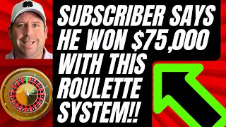 SUBSCRIBER WON $75,000 WITH THIS ROULETTE SYSTEM!! #best #viralvideo #gaming #money #business #trend