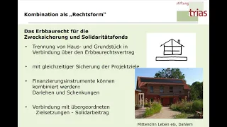 Rechtsformen f. gemeinschaftl. Wohnprojekte – eine Einführung, R. Novy-Huy