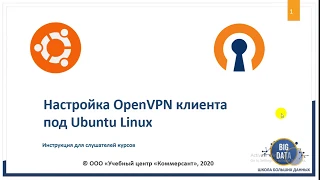 Настройка OpenVPN client для Ubuntu Linux - инструкции для студентов «Школы Больших Данных»