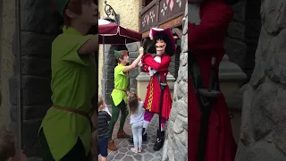 Peter Pan Tries to Scare Captain Hook and Fails Miserably #Disneyland #PeterPan #CaptainHook #disney