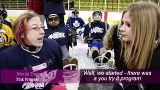 Avril Visits Easter Seals Sledge Hockey Program