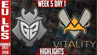 G2 vs VIT Highlights | EU LCS Summer Week 5 Day 1 | G2 Esports vs Vitality