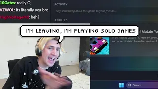 xQc Ditches his Friends to go Play Solo Games after Stalling for 2 Hours