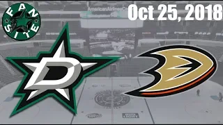 Dallas Stars vs Anaheim Ducks | Oct 25 2018