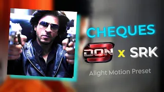 DON 3 x SRK EDIT 🔥 | CHEQUES | AE INSPIRED EDIT | SHAHRUKH KHAN | #shahrukh #srk #srkstatus #jawan