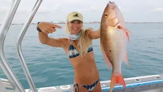 Giant Mutton Snapper! (Catch Clean Cook) COCONUT Crusted Snapper, MUST TRY!