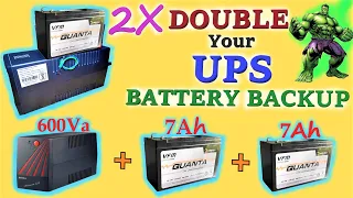 How To Increase UPS Battery Backup | Double Battery Backup 14Ah | Adding 2x7Ah battery | DIY At Home