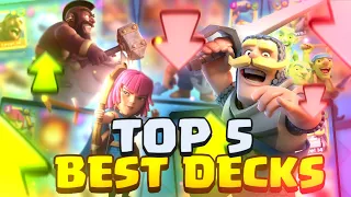 TOP 5 DECKS AFTER NEW BALANCE CHANGES IN CLASH ROYALE!