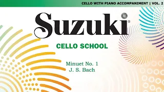 Suzuki Cello 2 - Minuet No.1 - J. S. Bach [Score Video]