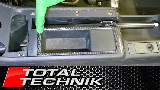 How to Remove Centre Console Coin Tray Phone Prep - Audi A6 S6 RS6 - C5 - 1997-2005 - TOTAL TECHNIK