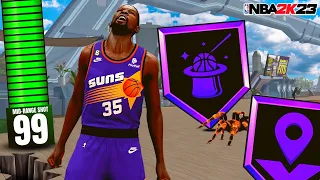 99 MID RANGE KEVIN DURANT BUILD with HOF MIDDY MAGICIAN + HOF SPACE CREATOR is GAMEBREAKING(NBA2K23)