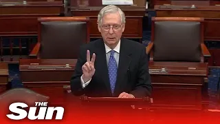 Senate Majority Leader Mitch McConnell delivers statement after Donald Trump impeachment vote