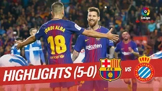 Highlights FC Barcelona vs RCD Espanyol (5-0)