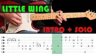 LITTLE WING - Guitar lesson - Intro + solo with tabs (fast & slow) - Jimi Hendrix