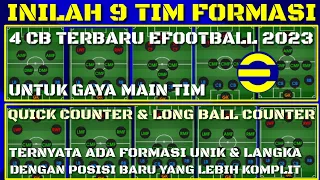 INILAH 9 TIM FORMASI 4 CB TERBAIK EFOOTBALL 2023 UNTUK GAYA MAIN QUICK COUNTER & LONG BALL COUNTER