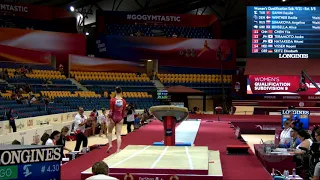 SAHIN Ilayda (TUR) - 2018 Artistic Worlds, Doha (QAT) - Qualifications Vault 1