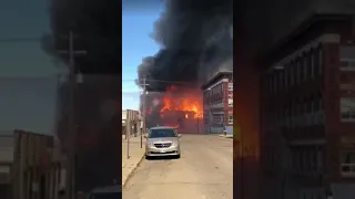 Huge fire at Christie’s office at Brandon,Manitoba