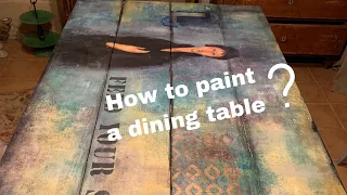 Paint and transform your dining table into a piece of art with decoupage and stencils