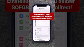 3 versteckte iPhone Einstellungen die du SOFORT ändern solltest! #shorts