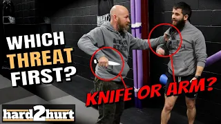 Self Defense against a Knife Attack When They Grab and Stab!