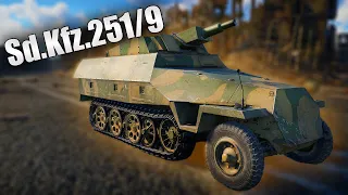 БЫСТРЫЙ ОБЗОР Sd Kfz 251/9 | War Thunder Пламя и Лёд