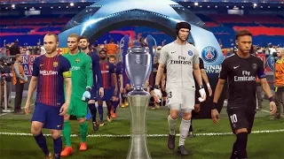 BARCELONA VS PSG, FINAL DA CHAMPIONS LEAGUE !!! - PES 2018 - MASTER LEAGUE #18