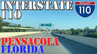 I-110 South - Pensacola - Florida - 4K Highway Drive