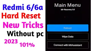 Xiaomi Redmi 6/ 6a hard reset | Pin, Pattern unlock | Redmi 6 Factory Reset | Easy New trick