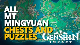All Mt Mingyuan Chests and Puzzles Genshin Impact