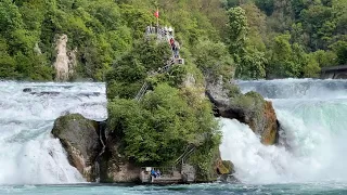 🇨🇭Switzerlands Most Beautiful Waterfall to Visit in 2024 - Walking Tour [4K] Rhine Fall