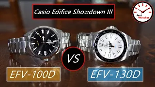 Casio Edifice Showdown III: Casio EFV-100D versus EFV-130D