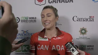 Media Scrum - Draw 19 - 2024 BKT World Women's Curling