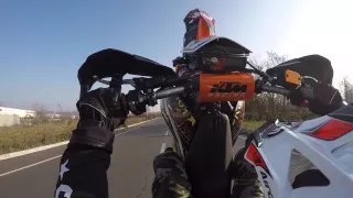 Wheelie downshift 3rd to 2nd | KTM 690 SMC - R | RAW