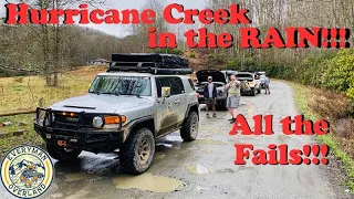 Hurricane Creek Trail in NC, in the rain!! Oh the fails....