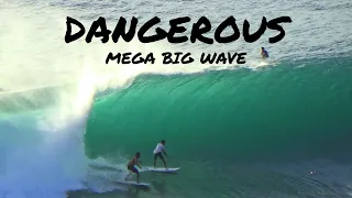 GIANT BIG WAVES like Tsunami at Padang Padang beach Bali 2021