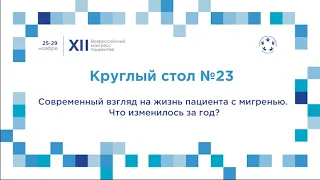 XII ВКП КС23 Современный взгляд на жизнь пациента с мигренью.