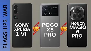 Huawei Honor Magic 6 Pro vs Sony Xperia 1 VI vs Redmi Poco X6 Pro Review Specs