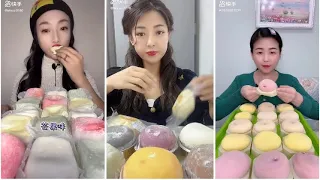 Chinese Mukbang Asmr - Crepe cake & Mochi mukbang - Ăn bánh cờ rếp và mochi