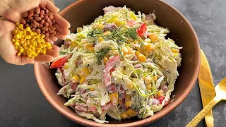 🥗 Unusual combination of ingredients in a light cabbage salad