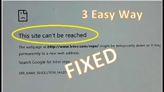 how to Fix The Site can't be reached | 3 Easy way