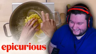 Flats REACTS to 4 Levels of Mac and Cheese: Amateur to Food Scientist | Epicurious