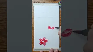 How to make easy watercolor flowers for Eid Mubarak flash card #shorts