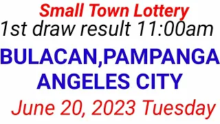 STL - BULACAN,PAMPANGA,ANGELES CITY June 20, 2023 1ST DRAW RESULT