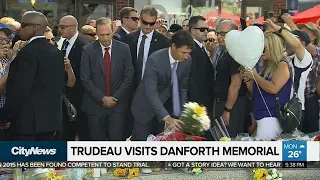 Trudeau visits Danforth memorial